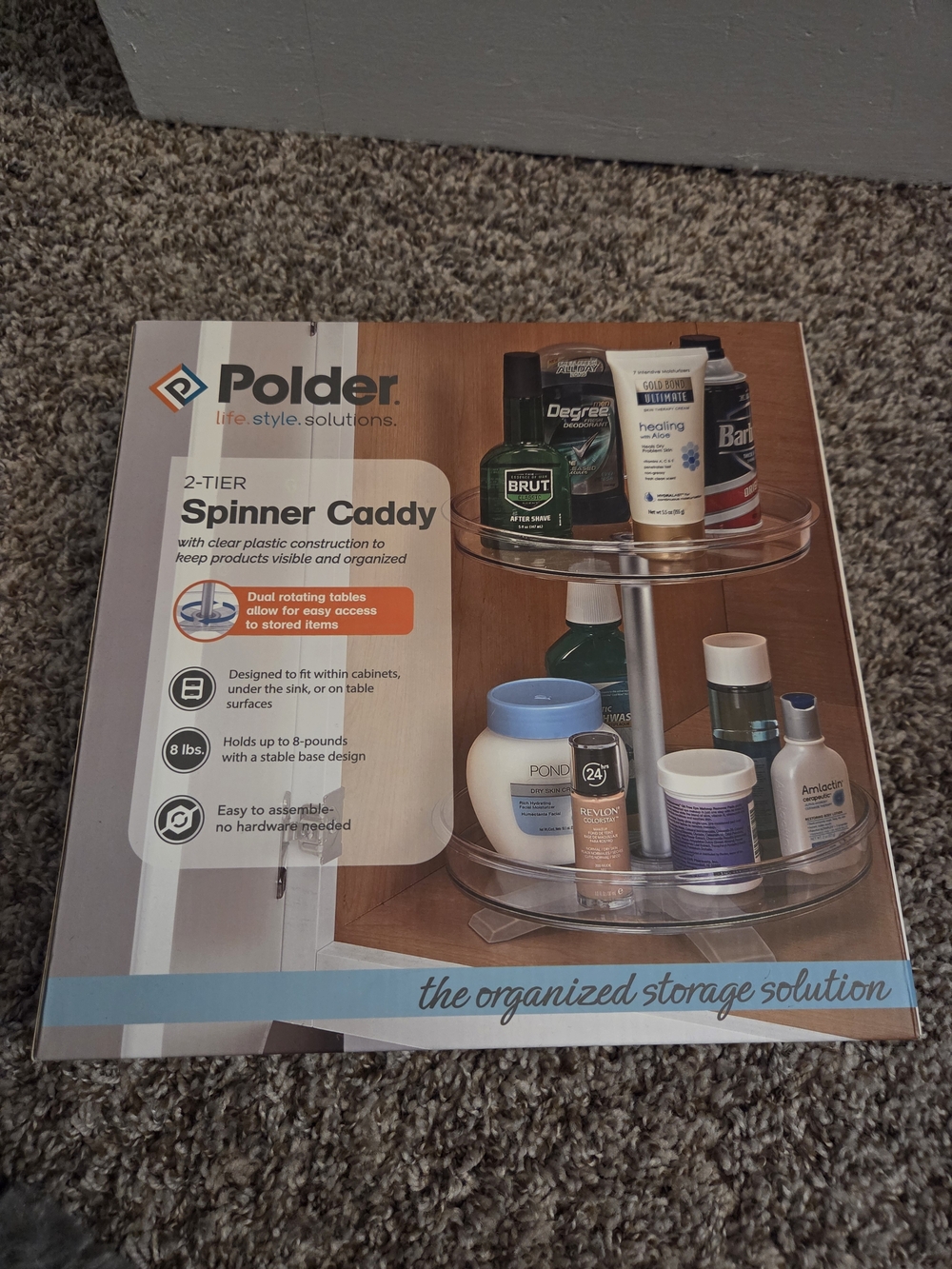 Polder Clear 2-Tier Spinner Caddy